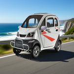 ROLLUX Enclosed with 70-80km Electric - Long Wheel Swivel Conditioning 60V1200W Motor, Steering Range, Air Mobility - All-Weather Scooter Seat Comfort