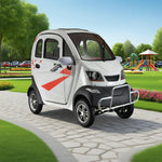 ROLLUX Enclosed with 70-80km Electric - Long Wheel Swivel Conditioning 60V1200W Motor, Steering Range, Air Mobility - All-Weather Scooter Seat Comfort