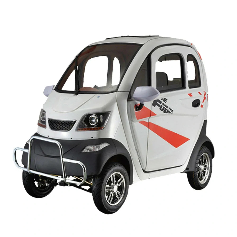 ROLLUX Enclosed with 70-80km Electric - Long Wheel Swivel Conditioning 60V1200W Motor, Steering Range, Air Mobility - All-Weather Scooter Seat Comfort