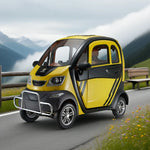 ROLLUX Enclosed Comfort, All-Weather 70-80km Steering 60V1200W Control Urban - Motor, Safe Scooter Mobility with Wheel Range, Travel