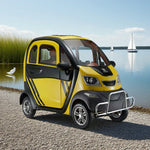 ROLLUX Enclosed Comfort, All-Weather 70-80km Steering 60V1200W Control Urban - Motor, Safe Scooter Mobility with Wheel Range, Travel