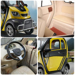 ROLLUX Enclosed Comfort, All-Weather 70-80km Steering 60V1200W Control Urban - Motor, Safe Scooter Mobility with Wheel Range, Travel