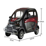 ROLLUX Enclosed Long Urban 70-80km Scooter Comfort, - Mobility All-Weather Armrest Commuting Range, 60V1200W with Safe Motor, Control