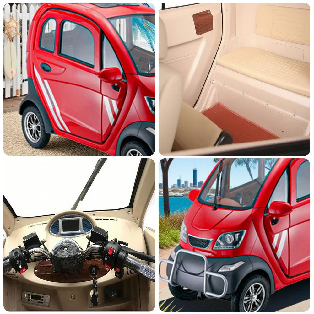 ROLLUX Enclosed Armrest Safe Comfort, 70-80km Scooter - Range, Long Motor, with 60V1200W Urban Control All-Weather Mobility Commuting