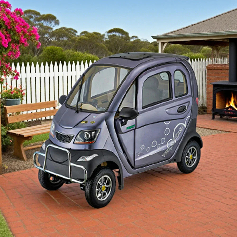 ROLLUX Enclosed Long Urban 70-80km Scooter Comfort, - Mobility All-Weather Armrest Commuting Range, 60V1200W with Safe Motor, Control