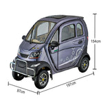 ROLLUX Enclosed Long Urban 70-80km Scooter Comfort, - Mobility All-Weather Armrest Commuting Range, 60V1200W with Safe Motor, Control