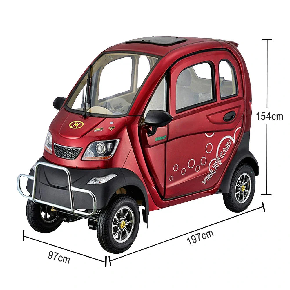 ROLLUX Enclosed Armrest Safe Comfort, 70-80km Scooter - Range, Long Motor, with 60V1200W Urban Control All-Weather Mobility Commuting