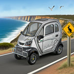 ROLLUX Enclosed Long Urban 70-80km Scooter Comfort, - Mobility All-Weather Armrest Commuting Range, 60V1200W with Safe Motor, Control