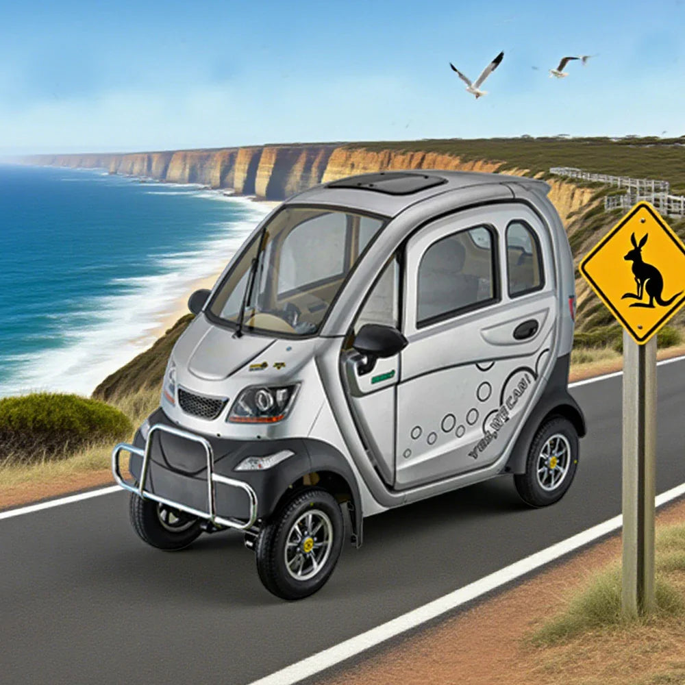 ROLLUX Enclosed Long Urban 70-80km Scooter Comfort, - Mobility All-Weather Armrest Commuting Range, 60V1200W with Safe Motor, Control
