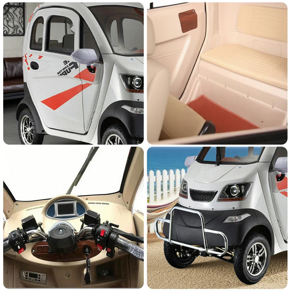 ROLLUX Enclosed Armrest Safe Comfort, 70-80km Scooter - Range, Long Motor, with 60V1200W Urban Control All-Weather Mobility Commuting