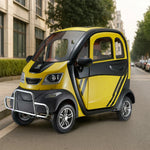 ROLLUX Enclosed 60V1200W Control Conditioning, Long - Air Seat, All-Weather with Scooter 70-80km Mobility Range, Armrest Motor, Swivel Comfort