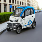 ROLLUX Enclosed 60V1200W Control Conditioning, Long - Air Seat, All-Weather with Scooter 70-80km Mobility Range, Armrest Motor, Swivel Comfort