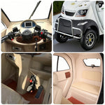 ROLLUX Enclosed 60V1200W Control Conditioning, Long - Air Seat, All-Weather with Scooter 70-80km Mobility Range, Armrest Motor, Swivel Comfort