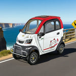 ROLLUX Enclosed 60V1200W Control Conditioning, Long - Air Seat, All-Weather with Scooter 70-80km Mobility Range, Armrest Motor, Swivel Comfort