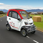 ROLLUX Enclosed 60V1200W Control Conditioning, Long - Air Seat, All-Weather with Scooter 70-80km Mobility Range, Armrest Motor, Swivel Comfort