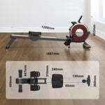 FITPRO Q1S - Rowing Home Gym Electromagnetic 3KG Train Machine Flywheel Black
