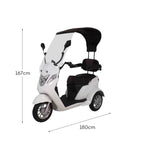 ROLLUX ST02 - Suspension 500W 60V Hydraulic Drum Lead-Acid 20Ah Front Brake Rear Scooter Battery Disc Mobility White