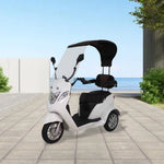ROLLUX ST02 - Suspension 500W 60V Hydraulic Drum Lead-Acid 20Ah Front Brake Rear Scooter Battery Disc Mobility White