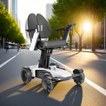 ROLLUX Foldable - Store to Battery, - Mobility Easy 4-Wheel 13Ah/20Ah Lithium Scooter Compact Portable White