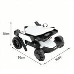 ROLLUX Foldable - Store to Battery, - Mobility Easy 4-Wheel 13Ah/20Ah Lithium Scooter Compact Portable White