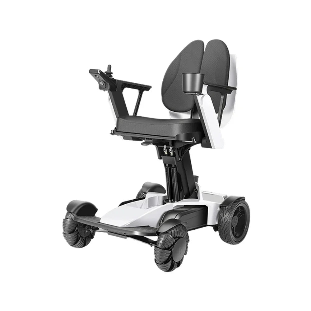 ROLLUX Foldable - Store to Battery, - Mobility Easy 4-Wheel 13Ah/20Ah Lithium Scooter Compact Portable White