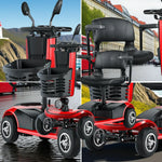 ROLLUX 350W Battery, Compact Lightweight - Scooter - Design Lithium 20Ah 4-Wheel Mobility Red