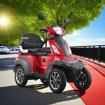 ROLLUX Compact 500W - Lead-Acid Mobility 4-Wheel Motor, 20Ah/30Ah Battery Lithium or Scooter - 48V Red