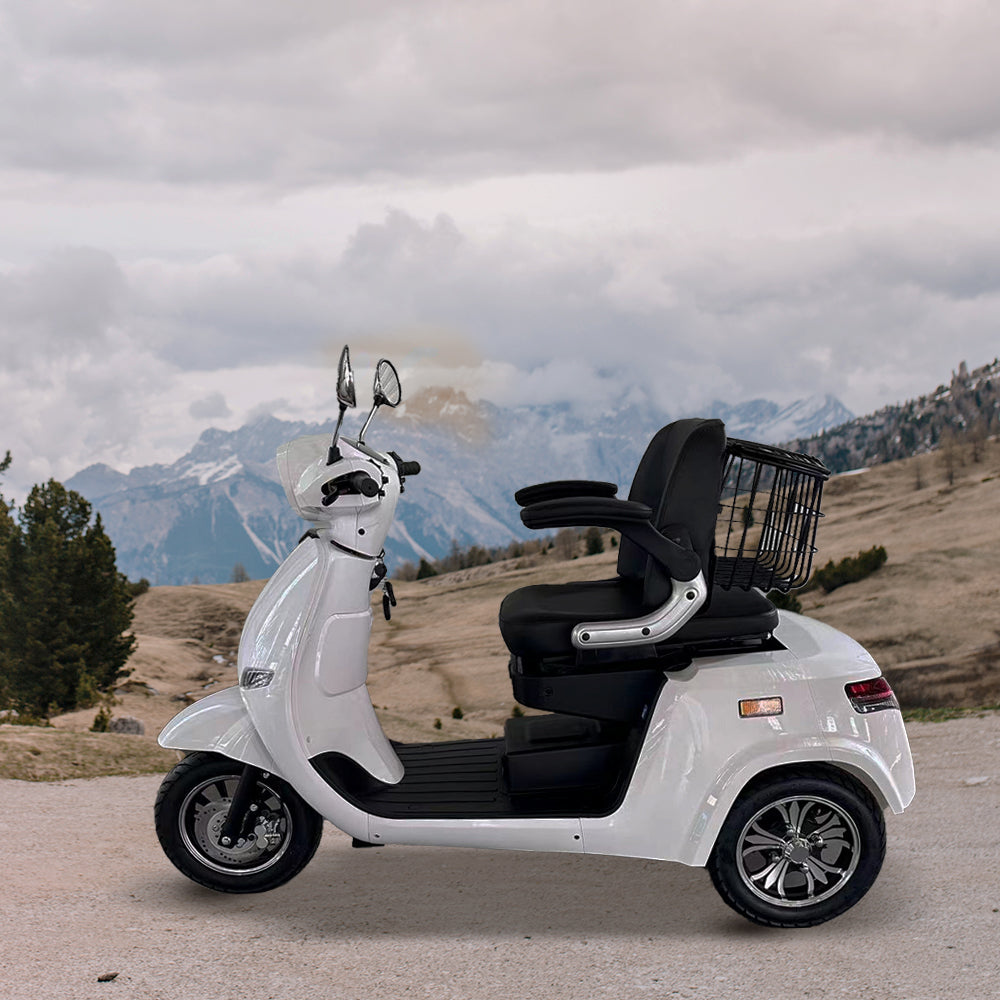 ROLLUX E3 Wheel battery 3 Dual Lithium 1600W Motors Mobile Scooter-White