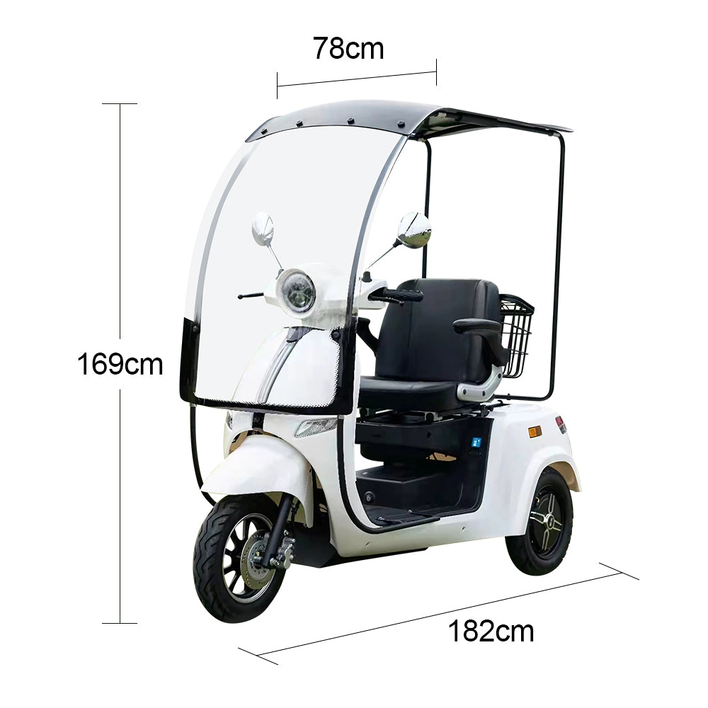 ROLLUX E3 Wheel battery 3 Dual Lithium 1600W Motors Mobile Scooter-White