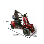 ROLLUX E4 300KG Weight Capacity 4 Wheels 1000W Mobility Scooter