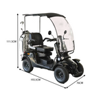 ROLLUX GOLFCART 4 Wheels 1000W 300KG Weight Capacity Mobility Scooter Black