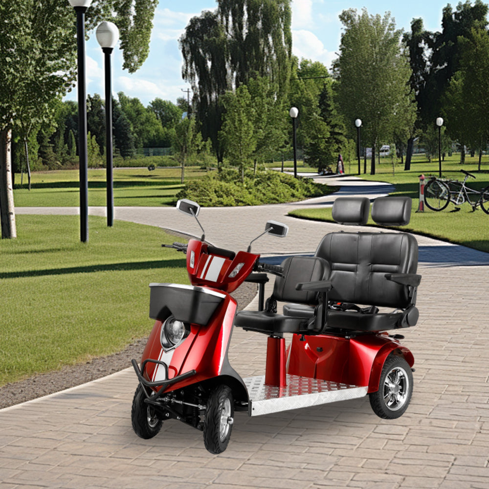 ROLLUX JXY5D2 60V20Ah 1000W Lead-Acid/Lithium Battery Dual-Seat Electric Mobility Scooter