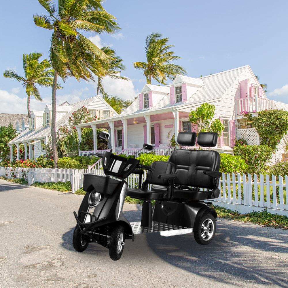ROLLUX JXY5D2 60V20Ah 1000W Lead-Acid/Lithium Battery Dual-Seat Electric Mobility Scooter