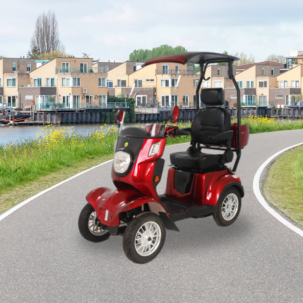 ROLLUX XH4W Battery 500W Electric Mobility Scooter 48V20Ah Lead-Acid/Lithium with Canopy