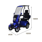 ROLLUX XH4W Battery 500W Electric Mobility Scooter 48V20Ah Lead-Acid/Lithium with Canopy