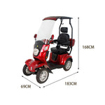 ROLLUX XH4W Battery 500W Electric Mobility Scooter 48V20Ah Lead-Acid/Lithium with Canopy