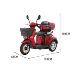 ROLLUX XL3D Lead-Acid/Lithium 60V20Ah Battery Electric Mobility Scooter 500W Drum Brake