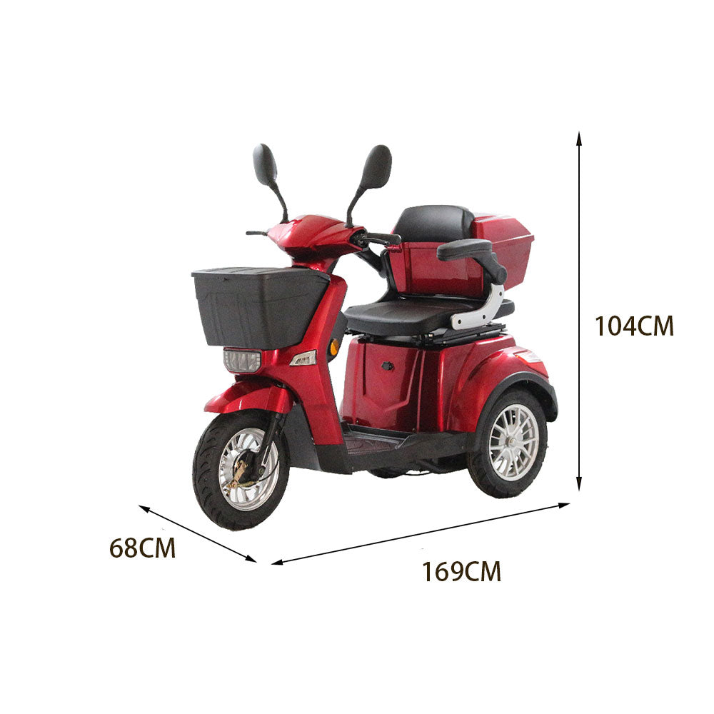 ROLLUX XL3D Lead-Acid/Lithium 60V20Ah Battery Electric Mobility Scooter 500W Drum Brake