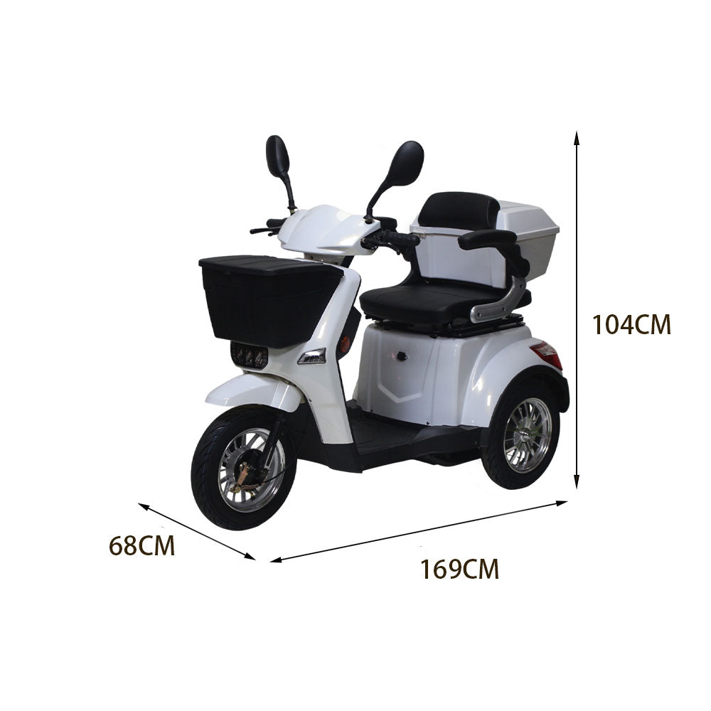 ROLLUX XL3D Lead-Acid/Lithium 60V20Ah Battery Electric Mobility Scooter 500W Drum Brake