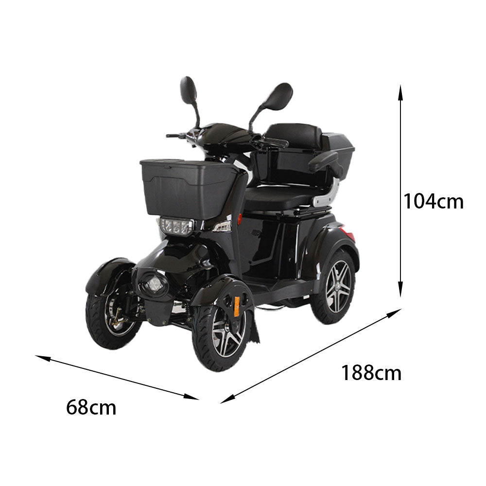 ROLLUX XL3D4W Drum 60V20Ah Electric Lead-Acid/Lithium Battery Mobility 500W Scooter Brake