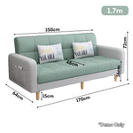 LIVARA 170cm/ 200cm Bed Solid Sofa Multifunctional Wood Frame