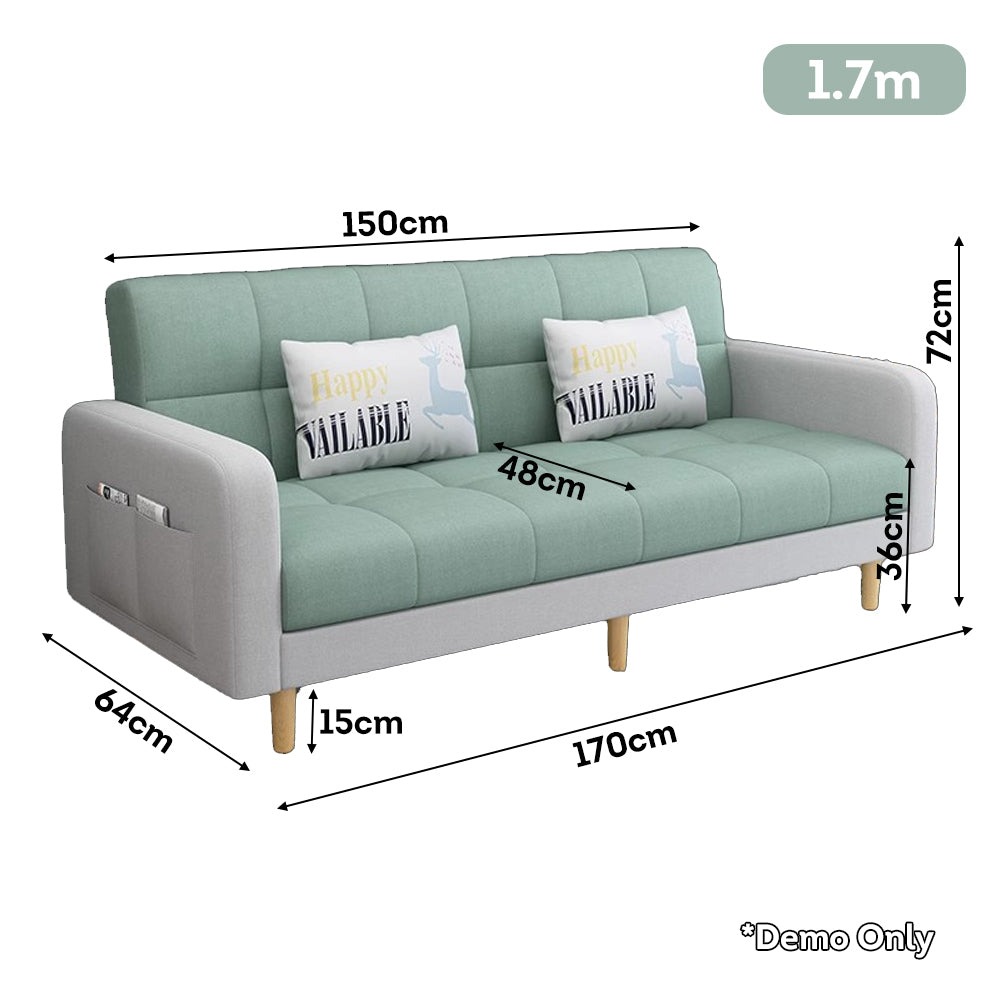 LIVARA 170cm/ 200cm Bed Solid Sofa Multifunctional Wood Frame