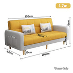 LIVARA 170cm/ 200cm Bed Solid Sofa Multifunctional Wood Frame