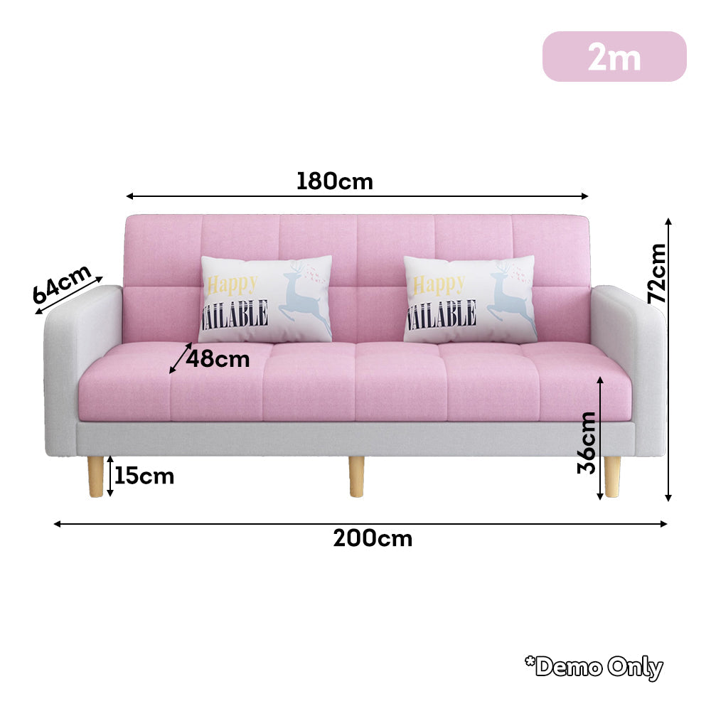LIVARA 170cm/ 200cm Bed Solid Sofa Multifunctional Wood Frame