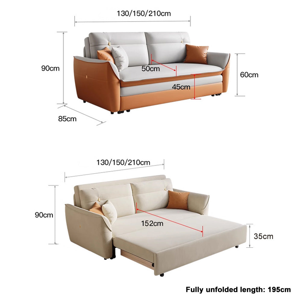 LUXORA 130-210cm Sofa Sofa Storage Folding Telescopic Bed