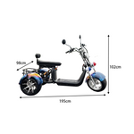 GLIDER HALLEY SC 08 25km/h More Motorbike/Motorcycle/Scooter Electric Cruise Lithium 60V at 12-20AH (Details 1000W - Three-Wheel Battery Unlock Power Inside)*