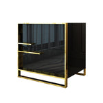 LIVARA Density Table Bedside Table Steel Stainless Board Leg