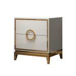 LIVARA Density Table Bedside Table Steel Stainless Board Leg