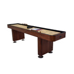 SHUFLEX 9/12/14/16FT Solid Wood Shuffleboard Table - Professional Hardwood Playing Surface Smooth Stable Roll Heavy-Duty Construction Indoor Game Table - Brown