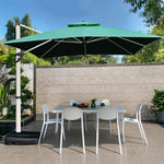 SOLARA Outdoor Family Outdoor Durable - Heavy-Duty Use UV-Resistant, Aluminum - Base, Umbrella for Green